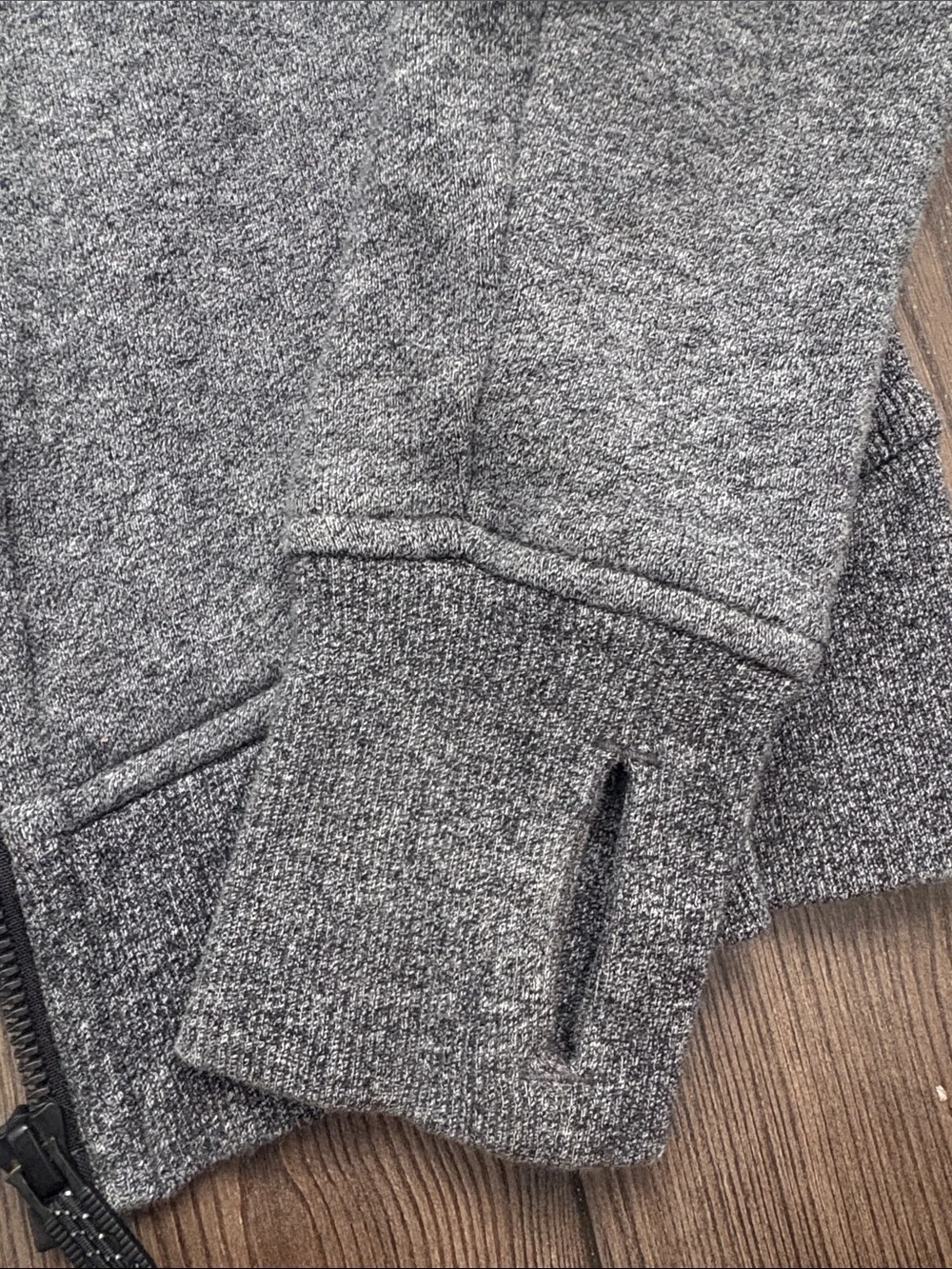 lululemon athletica Heather Gray Zip-Up Scuba Jacket